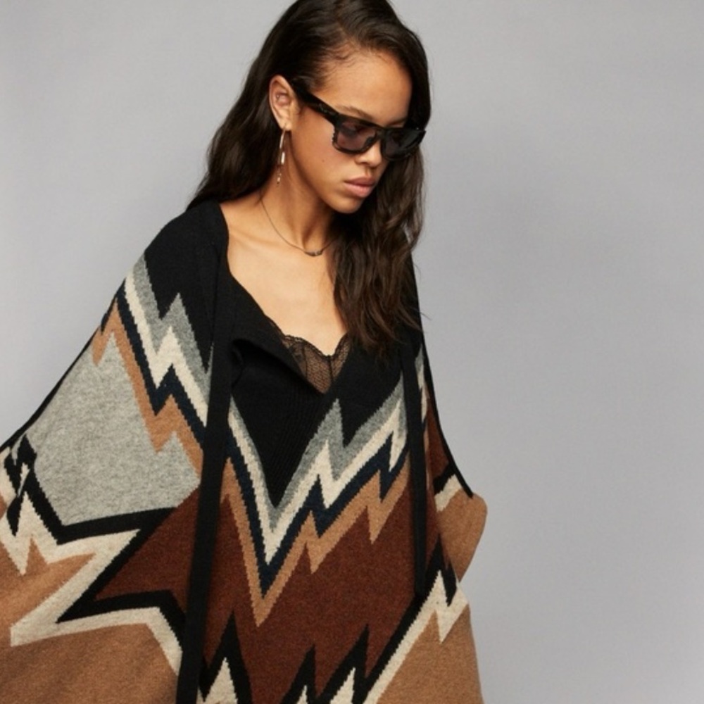 Zadig & Voltaire Clyde Poncho Coat - OS - NWT - Picture 4 of 11